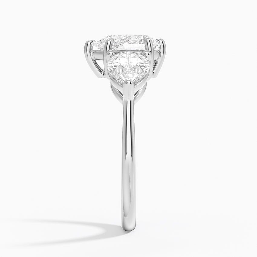 Luxe Opera Three Stone Diamond Ring (1 1/3 ct. tw.) Platinum Pear Engagement Ring