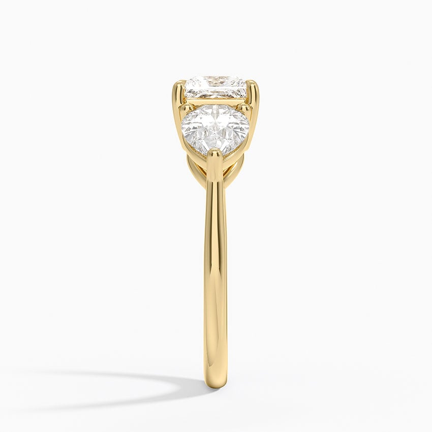 Luxe Opera Three Stone Diamond Ring (1 1/3 ct. tw.) Yellow Gold 18k Princess Engagement Ring