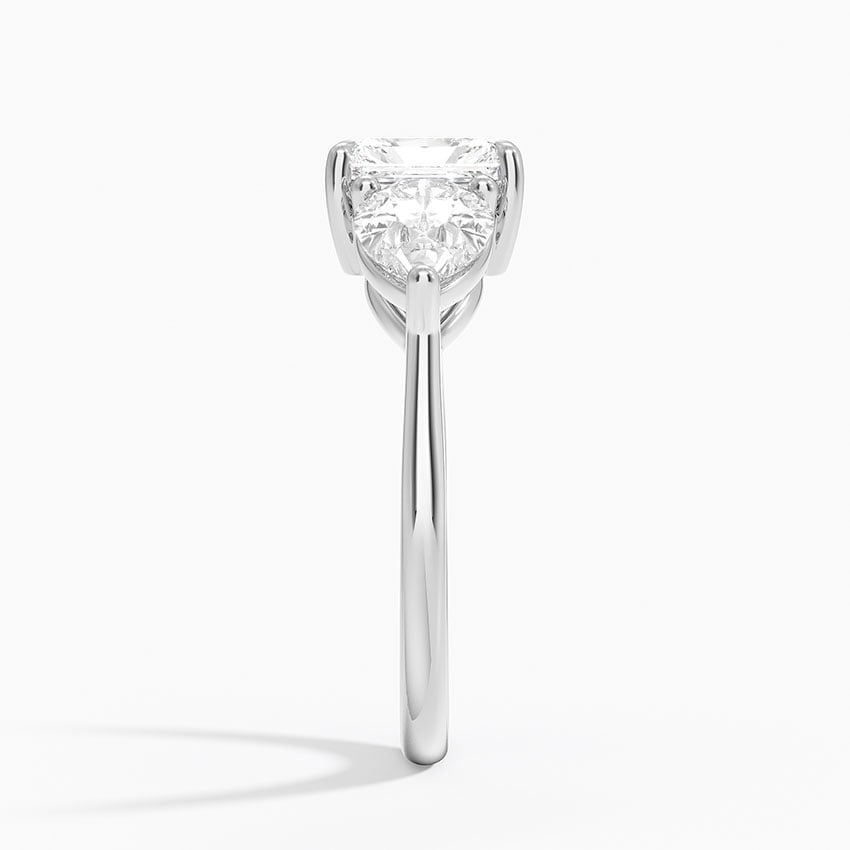 Luxe Opera Three Stone Diamond Ring (1 1/3 ct. tw.) Platinum Radiant Engagement Ring