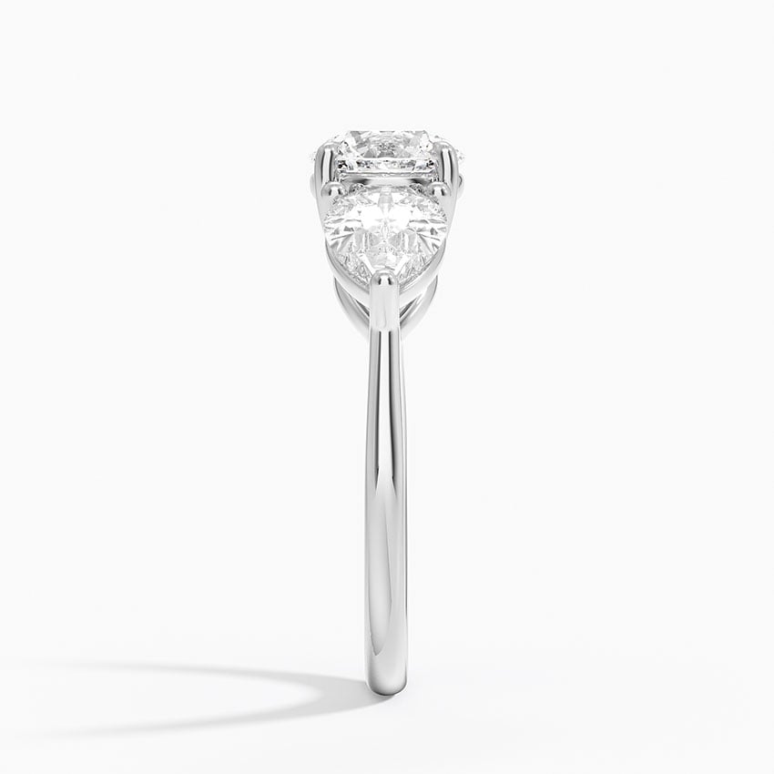 Luxe Opera Three Stone Diamond Ring (1 1/3 ct. tw.) Platinum Round Engagement Ring