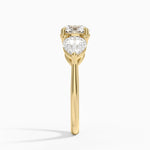Luxe Opera Three Stone Diamond Ring (1 1/3 ct. tw.) Yellow Gold 18k Round Engagement Ring