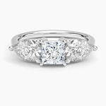 Luxe Opera Three Stone Diamond Ring (1 1/3 ct. tw.) Platinum Princess Engagement Ring