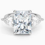 Luxe Opera Three Stone Diamond Ring (1 1/3 ct. tw.) Platinum Radiant Engagement Ring