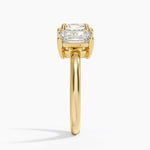 Luxe Rhiannon Three Stone Diamond Ring (1 1/10 ct. tw.) Yellow Gold 18k Asscher Engagement Ring