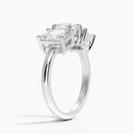 Luxe Rhiannon Three Stone Diamond Ring (1 1/10 ct. tw.) Platinum Cushion Engagement Ring