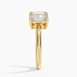 Luxe Rhiannon Three Stone Diamond Ring (1 1/10 ct. tw.) Yellow Gold 18k Emerald Engagement Ring