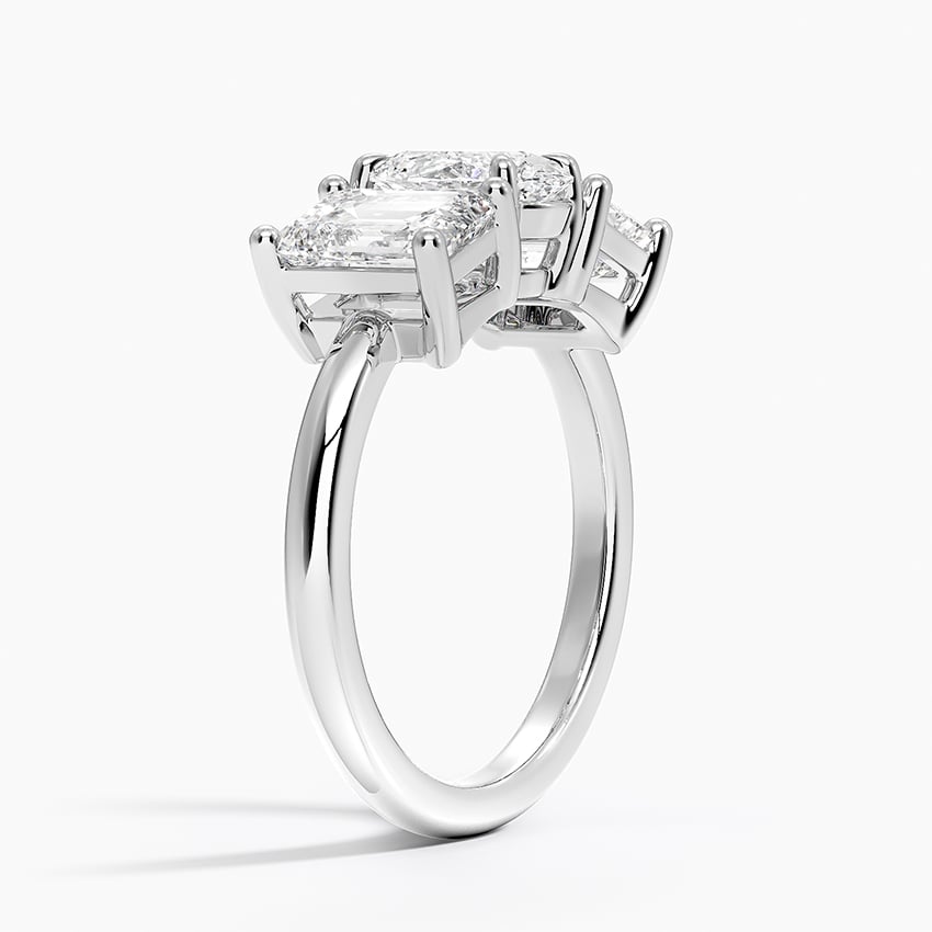 Luxe Rhiannon Three Stone Diamond Ring (1 1/10 ct. tw.) Platinum Oval Engagement Ring