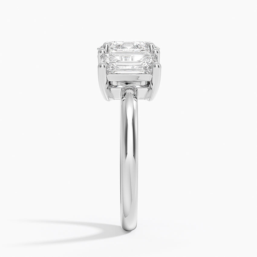 Luxe Rhiannon Three Stone Diamond Ring (1 1/10 ct. tw.) Platinum Oval Engagement Ring