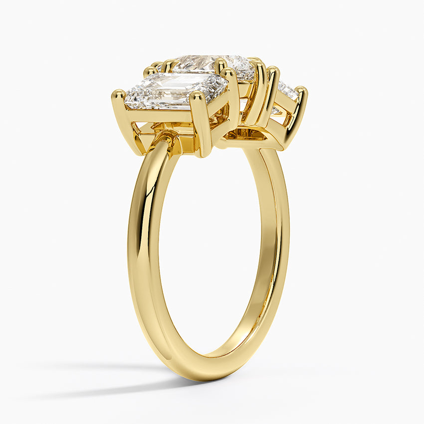 Luxe Rhiannon Three Stone Diamond Ring (1 1/10 ct. tw.) Yellow Gold 18k Pear Engagement Ring