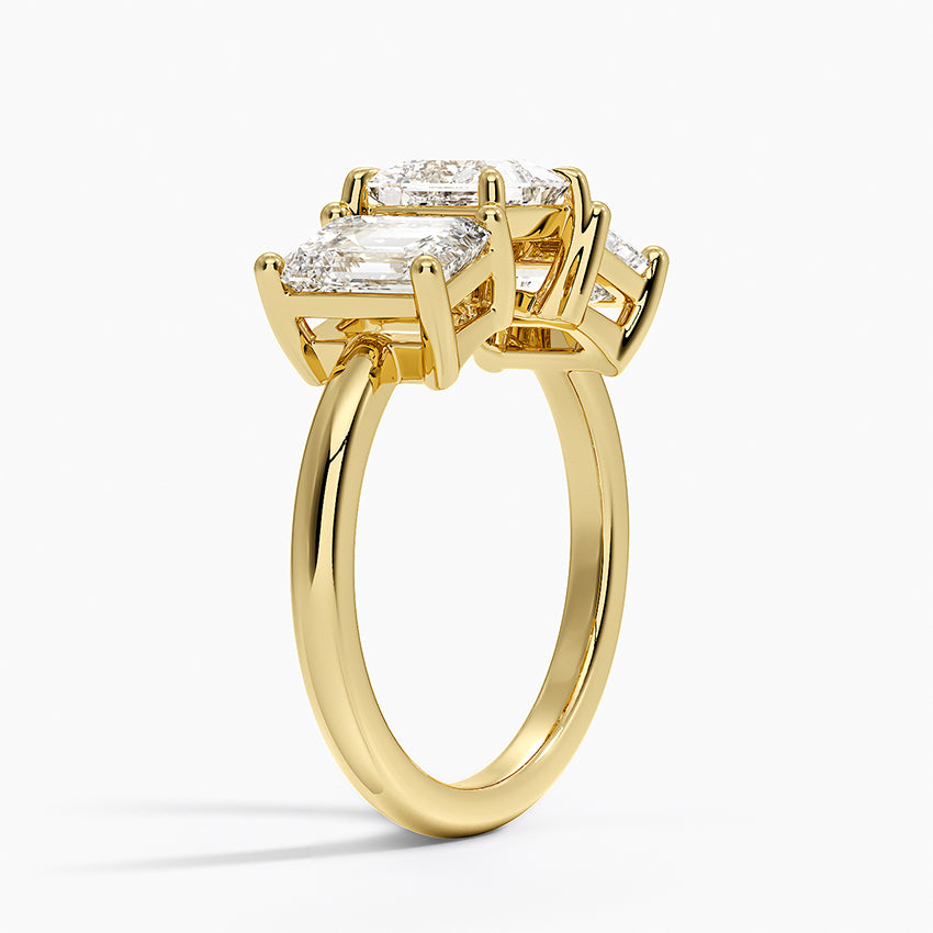 Luxe Rhiannon Three Stone Diamond Ring (1 1/10 ct. tw.) Yellow Gold 18k Princess Engagement Ring