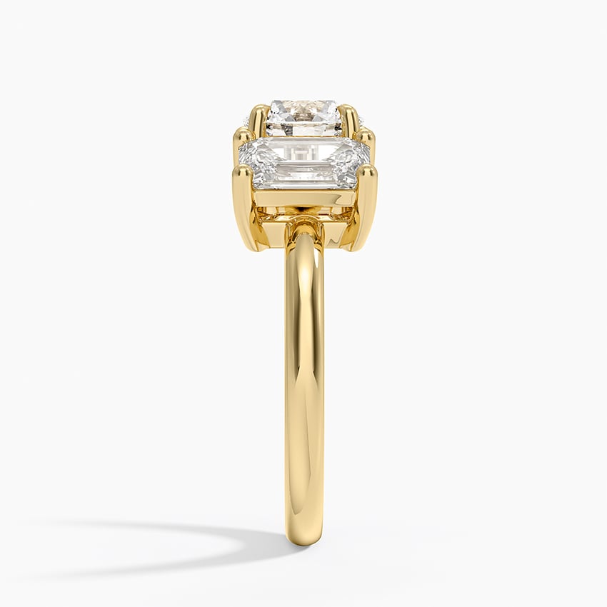 Luxe Rhiannon Three Stone Diamond Ring (1 1/10 ct. tw.) Yellow Gold 18k Round Engagement Ring