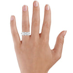 Luxe Rhiannon Three Stone Diamond Ring (1 1/10 ct. tw.) Platinum Engagement Ring