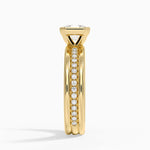 Sofia Triple Band Diamond Ring (1/4 ct. tw.) Yellow Gold 18k Asscher Engagement Ring