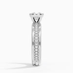 Sofia Triple Band Diamond Ring (1/4 ct. tw.) Platinum Cushion Engagement Ring