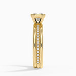 Sofia Triple Band Diamond Ring (1/4 ct. tw.) Yellow Gold 18k Cushion Engagement Ring