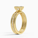 Sofia Triple Band Diamond Ring (1/4 ct. tw.) Yellow Gold 18k Emerald Engagement Ring