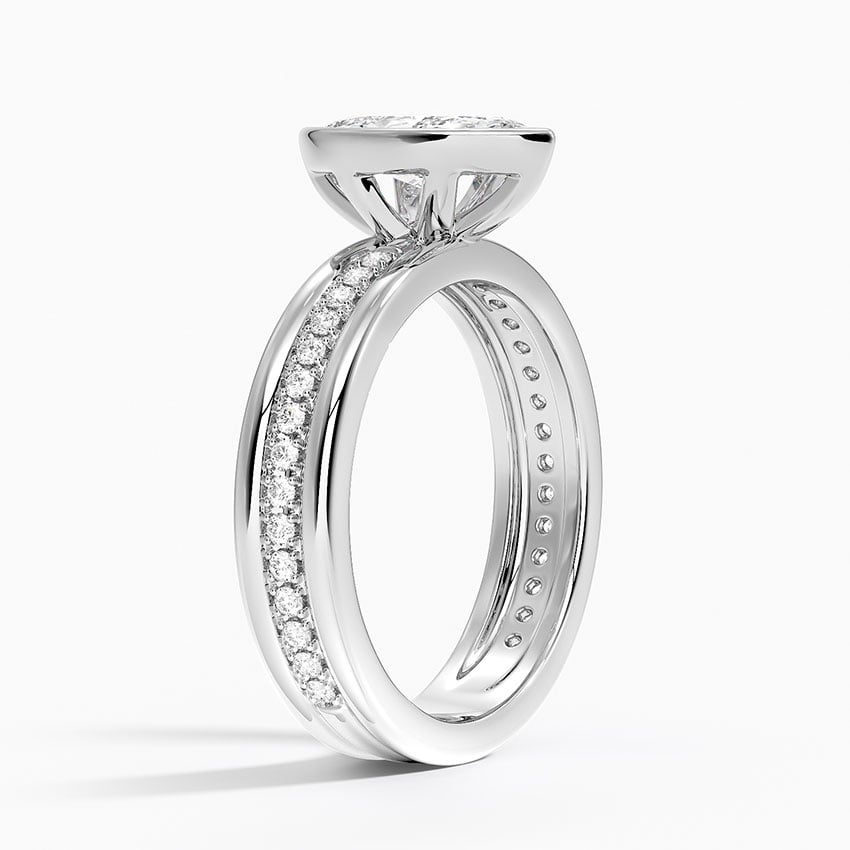 Sofia Triple Band Diamond Ring (1/4 ct. tw.) Platinum Marquise Engagement Ring