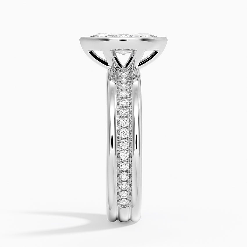 Sofia Triple Band Diamond Ring (1/4 ct. tw.) Platinum Marquise Engagement Ring