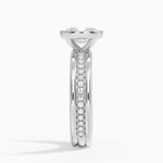 Sofia Triple Band Diamond Ring (1/4 ct. tw.) Platinum Oval Engagement Ring