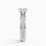 Sofia Triple Band Diamond Ring (1/4 ct. tw.) Platinum Princess Engagement Ring