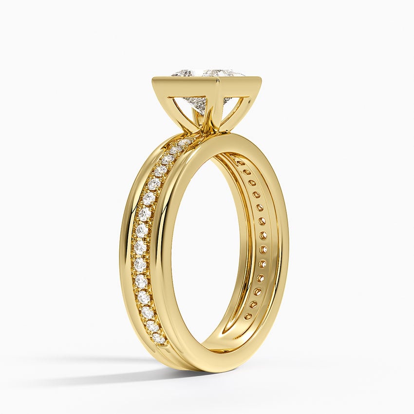 Sofia Triple Band Diamond Ring (1/4 ct. tw.) Yellow Gold 18k Princess Engagement Ring