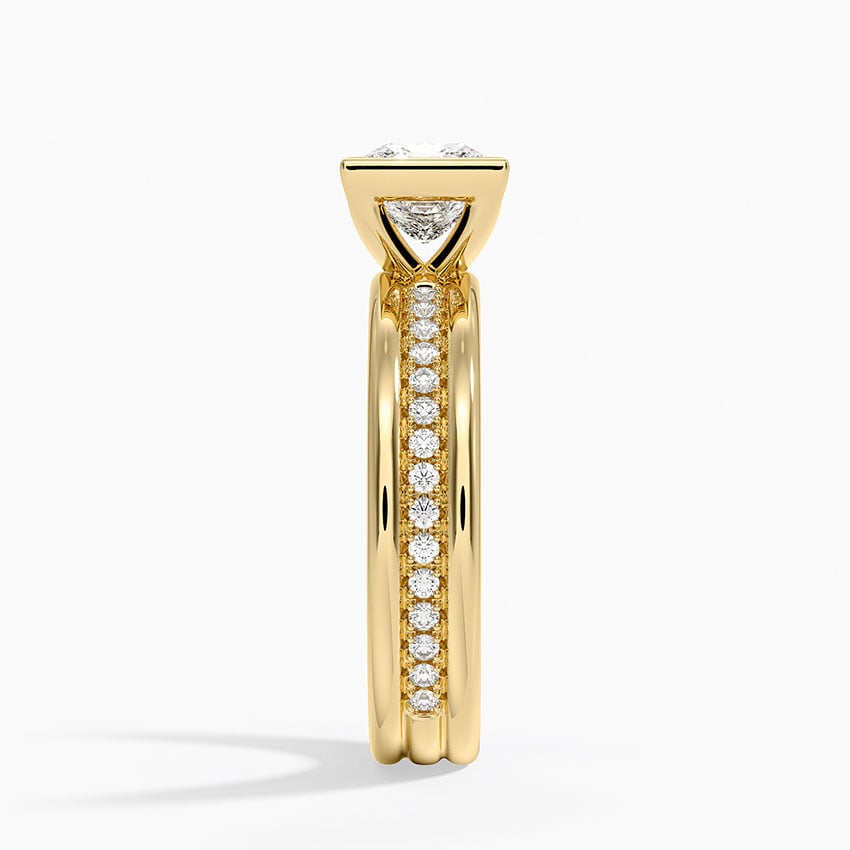 Sofia Triple Band Diamond Ring (1/4 ct. tw.) Yellow Gold 18k Princess Engagement Ring