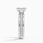 Sofia Triple Band Diamond Ring (1/4 ct. tw.) Platinum Radiant Engagement Ring