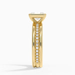 Sofia Triple Band Diamond Ring (1/4 ct. tw.) Yellow Gold 18k Radiant Engagement Ring