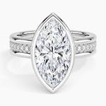 Sofia Triple Band Diamond Ring (1/4 ct. tw.) Platinum Marquise Engagement Ring
