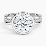 Sofia Triple Band Diamond Ring (1/4 ct. tw.) Platinum Round Engagement Ring