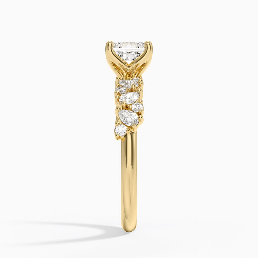 Olivetta Diamond Ring Yellow Gold 18k Asscher Engagement Ring