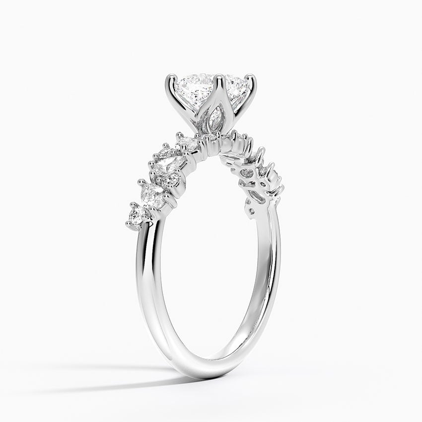 Olivetta Diamond Ring Platinum Cushion Engagement Ring