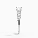Olivetta Diamond Ring Platinum Cushion Engagement Ring