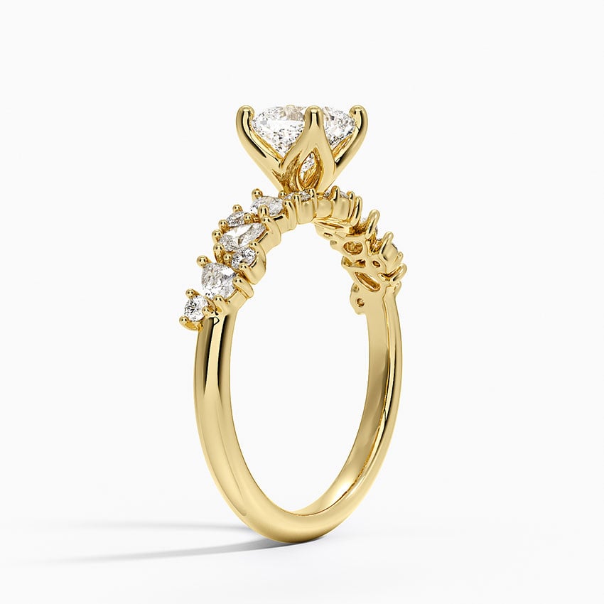 Olivetta Diamond Ring Yellow Gold 18k Cushion Engagement Ring