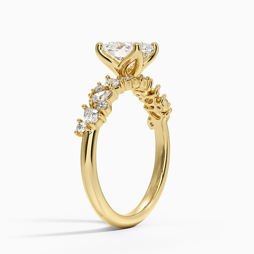 Olivetta Diamond Ring Yellow Gold 18k Oval Engagement Ring
