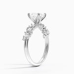 Olivetta Diamond Ring Platinum Princess Engagement Ring