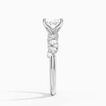 Olivetta Diamond Ring Platinum Princess Engagement Ring