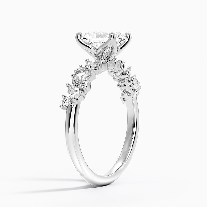 Olivetta Diamond Ring Platinum Radiant Engagement Ring