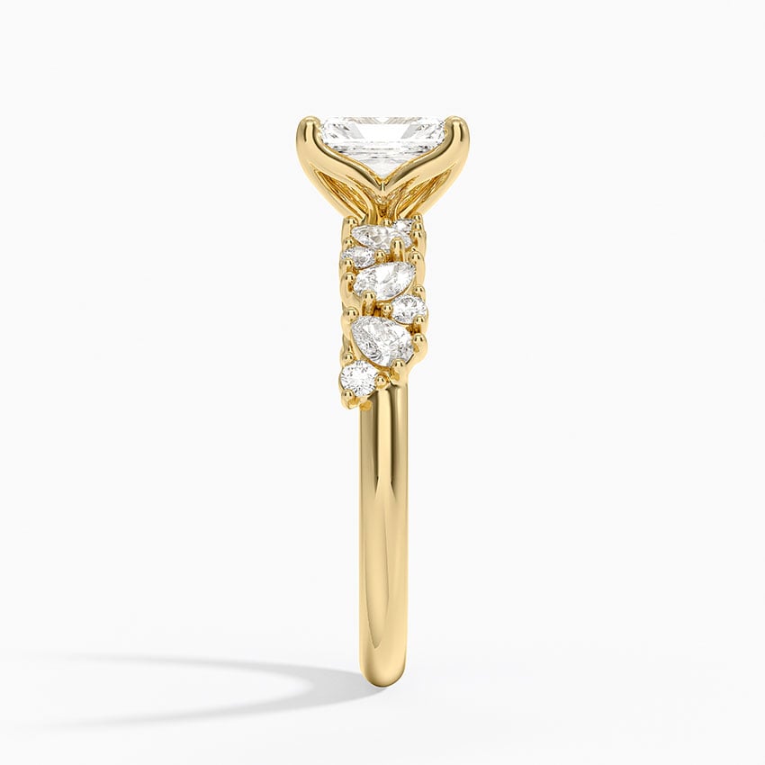 Olivetta Diamond Ring Yellow Gold 18k Radiant Engagement Ring