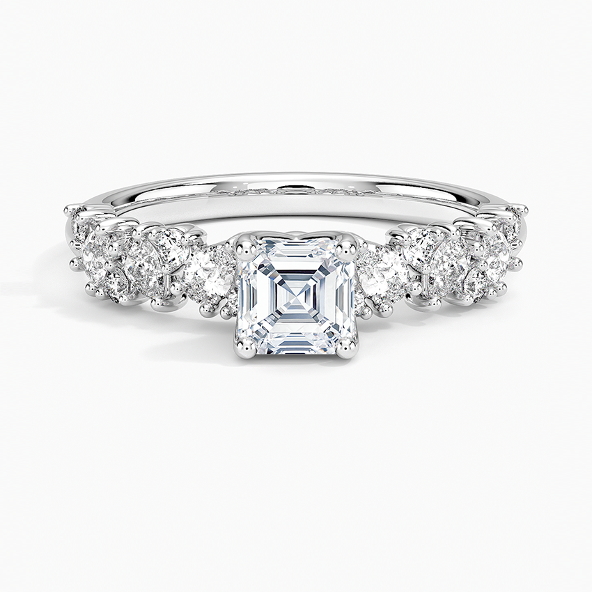 Olivetta Diamond Ring Platinum Asscher Engagement Ring