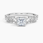 Olivetta Diamond Ring Platinum Asscher Engagement Ring