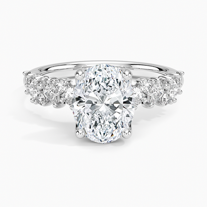 Olivetta Diamond Ring Platinum Oval Engagement Ring