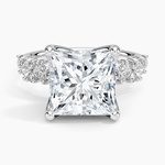 Olivetta Diamond Ring Platinum Princess Engagement Ring