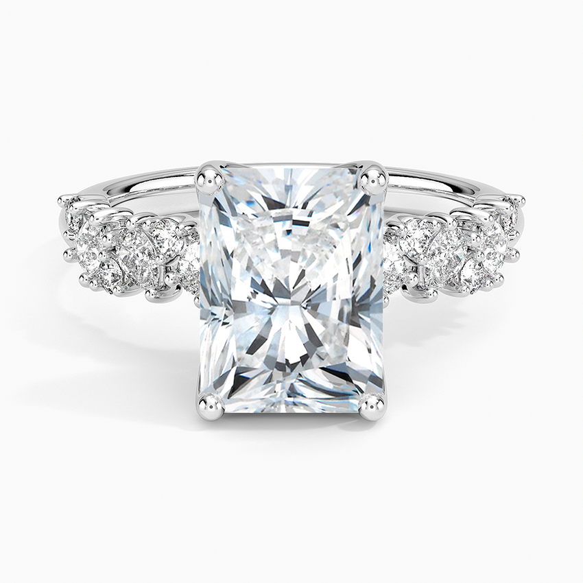 Olivetta Diamond Ring Platinum Radiant Engagement Ring