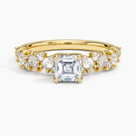 Olivetta Diamond Ring Yellow Gold 18k Asscher Engagement Ring