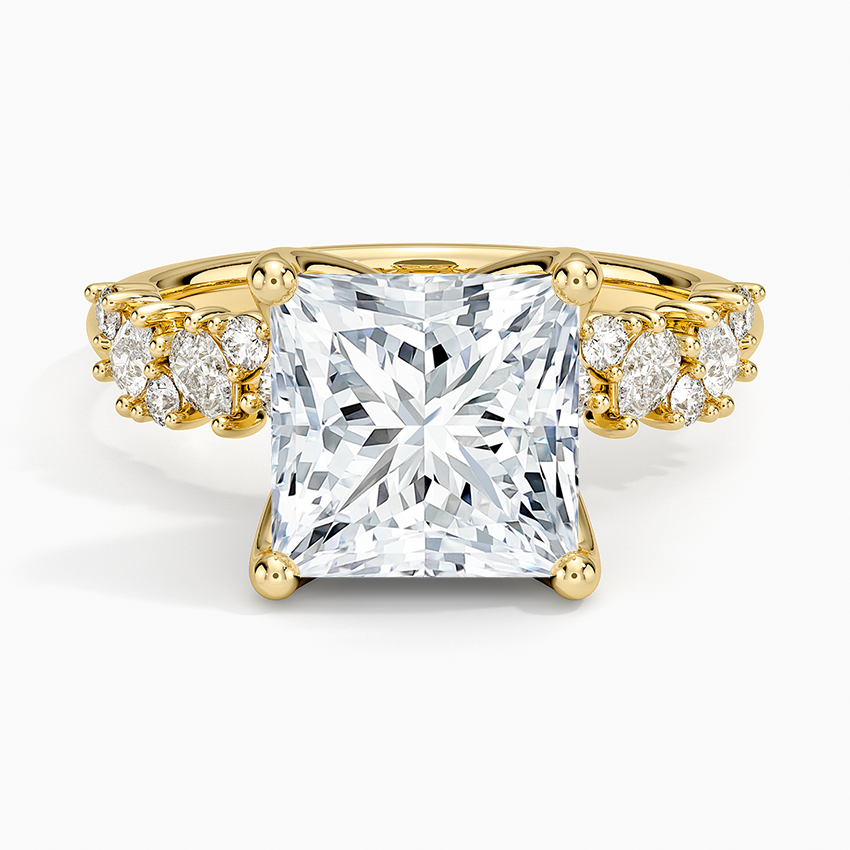 Olivetta Diamond Ring Yellow Gold 18k Princess Engagement Ring