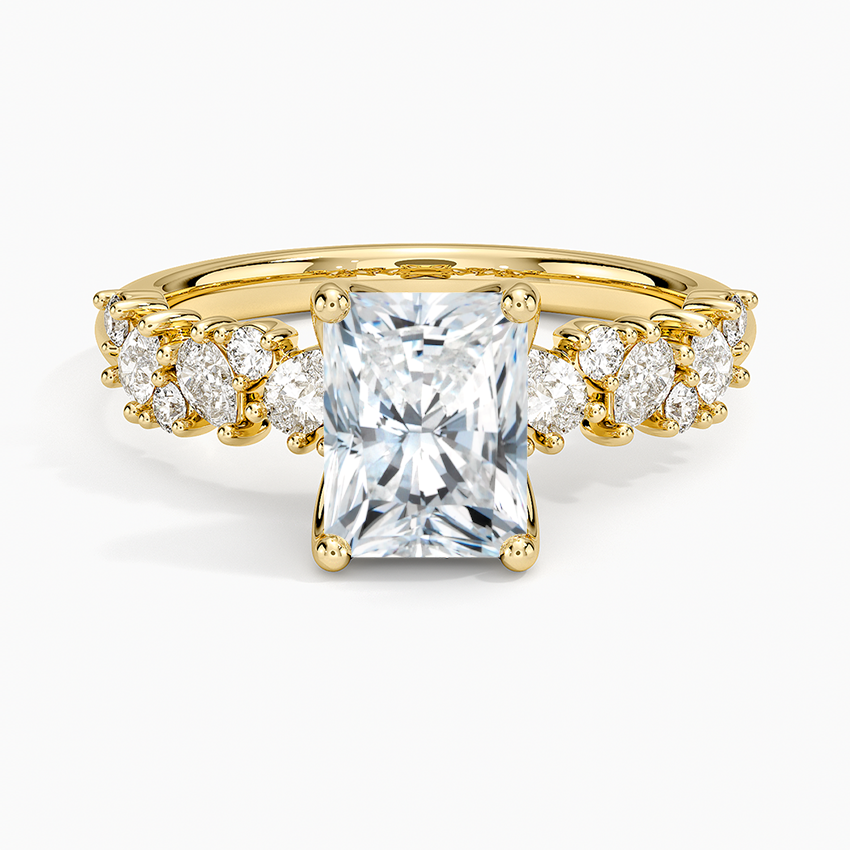 Olivetta Diamond Ring Yellow Gold 18k Radiant Engagement Ring