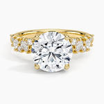 Olivetta Diamond Ring Yellow Gold 18k Round Engagement Ring