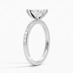 Six Prong Petite Shared Prong Diamond Ring (1/5 ct. tw.) Platinum Marquise Engagement Ring