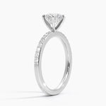 Six Prong Petite Shared Prong Diamond Ring (1/5 ct. tw.) Platinum Round Engagement Ring